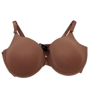 Danskin Smooth Front Lace Back Bra Size 38DD Brown Underwired NWOT